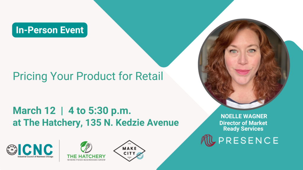 Pricing Your Product for Retail, flyer for event