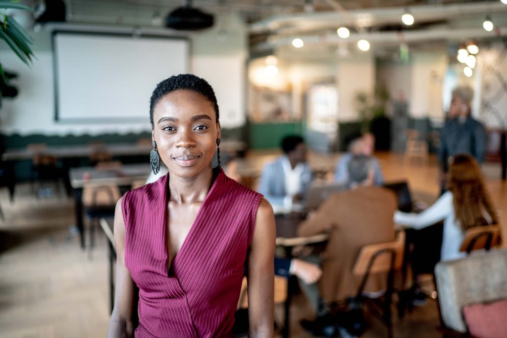 Black woman entrepreneur at work